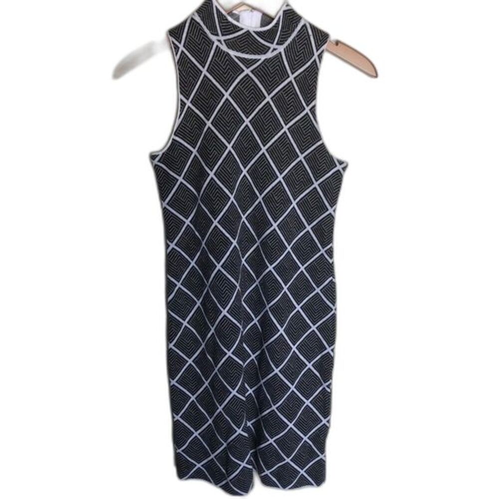 Romeo + Juliet Geo Knit Black Mini Dress NWT Size Small & Medium
